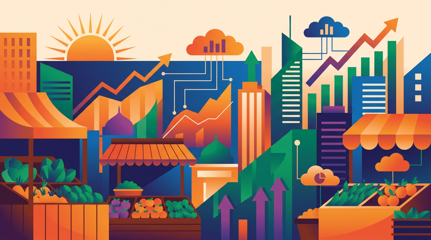 Local Business and Market Trends India: 2026 Growth Outlook — JustFinds Business illustration