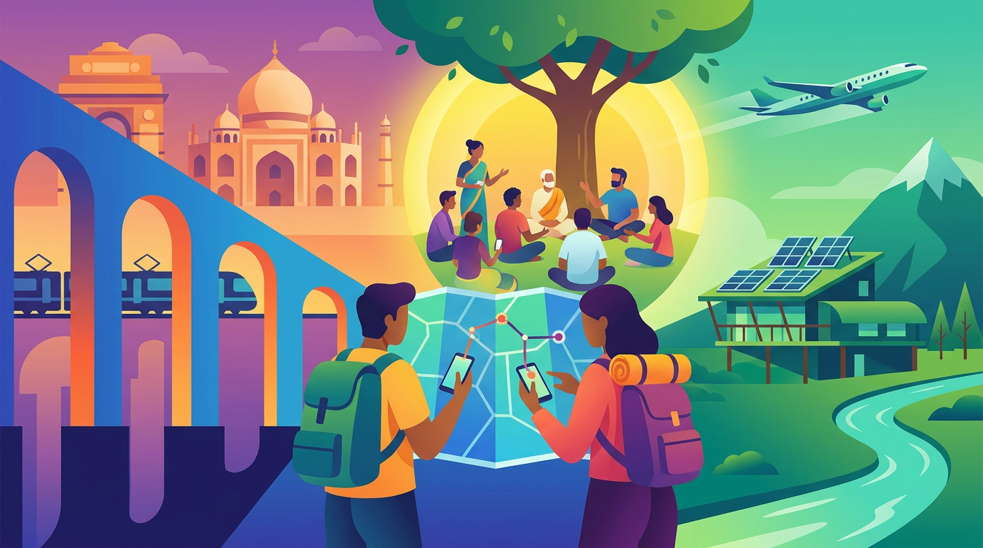 Culture and Connection: How Indian Travel Trends are Shifting in 2026 — JustFinds Lifestyle illustration