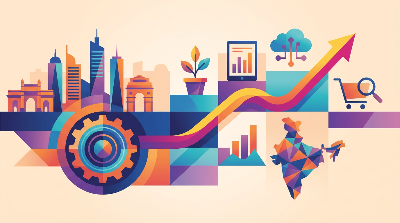 Local Business and Market Trends India: Top Small Business Ideas for 2026 — JustFinds Business illustration
